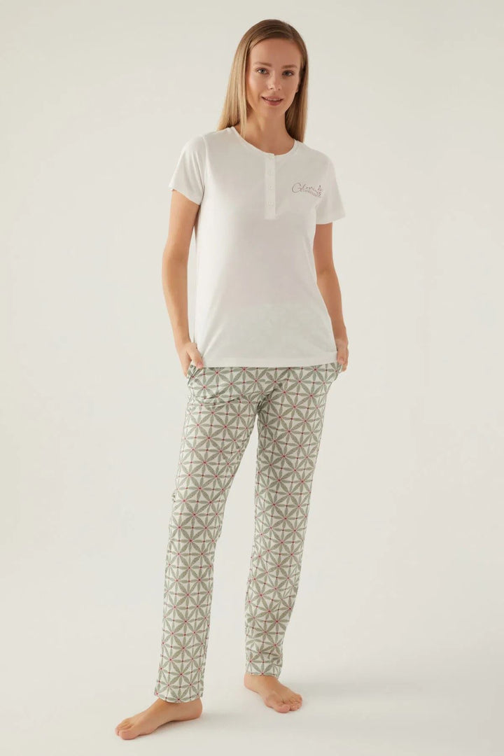 MXM Women Arnetta Women's Short Sleeve Pajama Set - Castro Valley