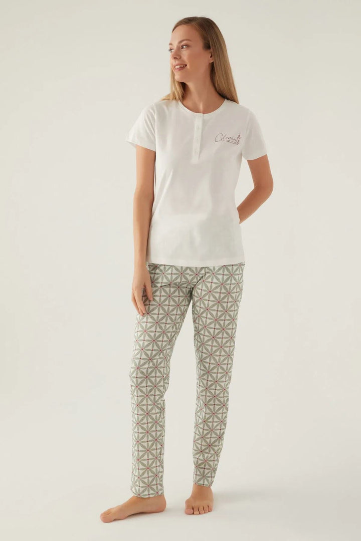 MXM Women Arnetta Women's Short Sleeve Pajama Set - Castro Valley