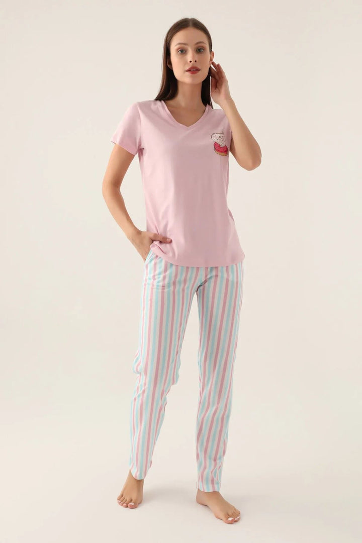 MXM Women Arnetta Sweet Women's Short Sleeve Pajama Set - Ciudad Lerdo