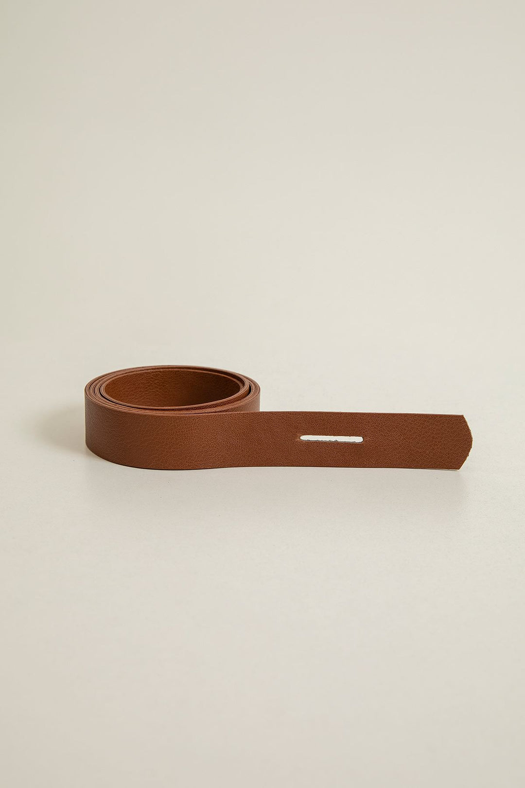 KKT Faux Leather Fabric Gated Women's Belt-Camel Brown - Le Cannet