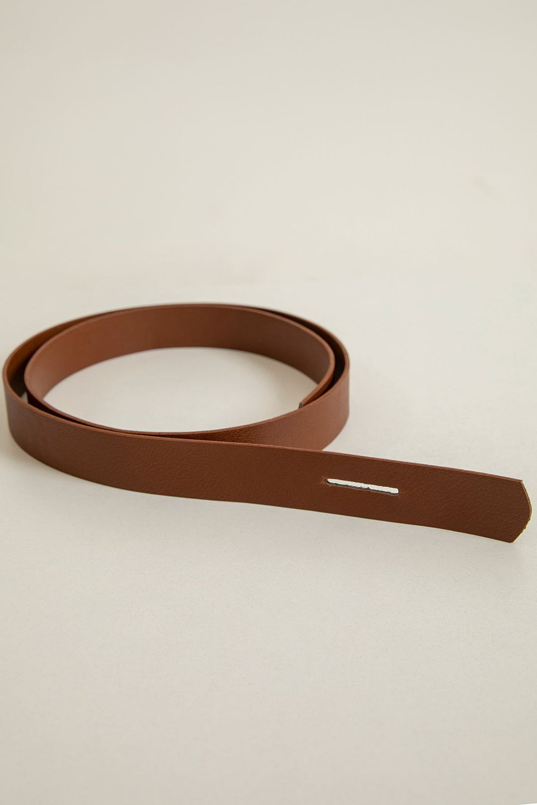 KKT Faux Leather Fabric Gated Women's Belt-Camel Brown - Le Cannet