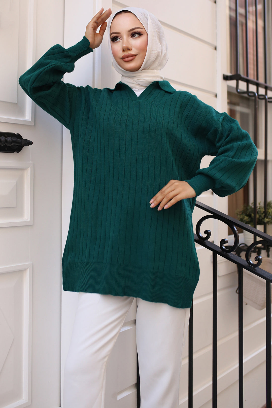 BNG Women -63 Wicked Knit Tunic Emerald Green - Clermont