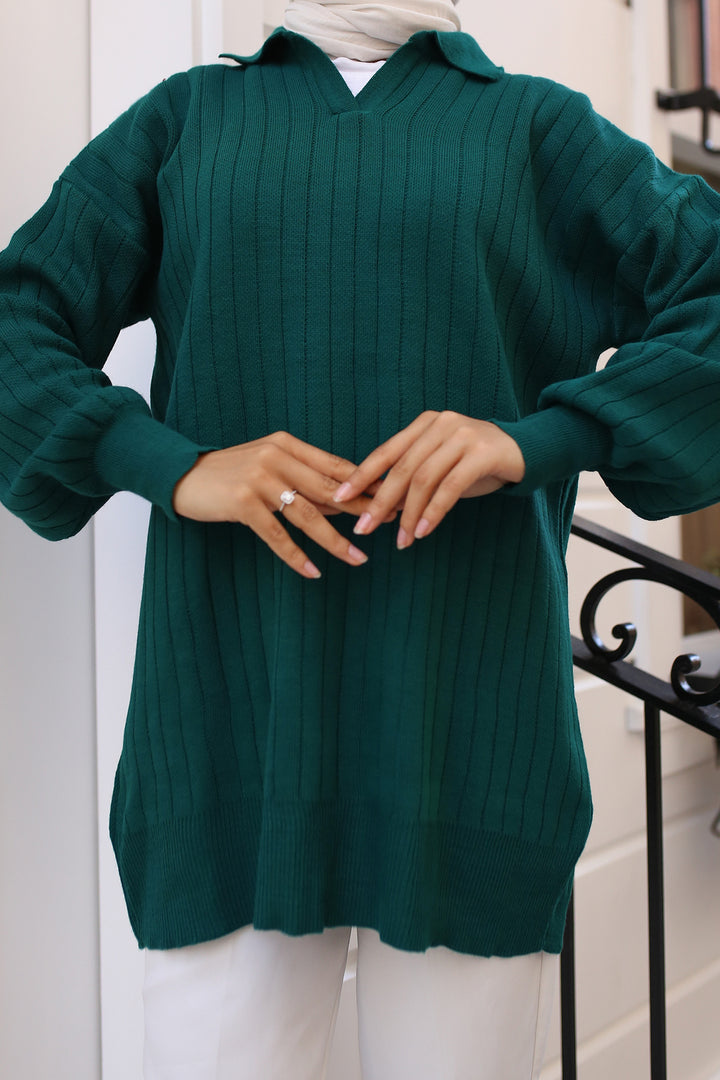 BNG Women -63 Wicked Knit Tunic Emerald Green - Clermont