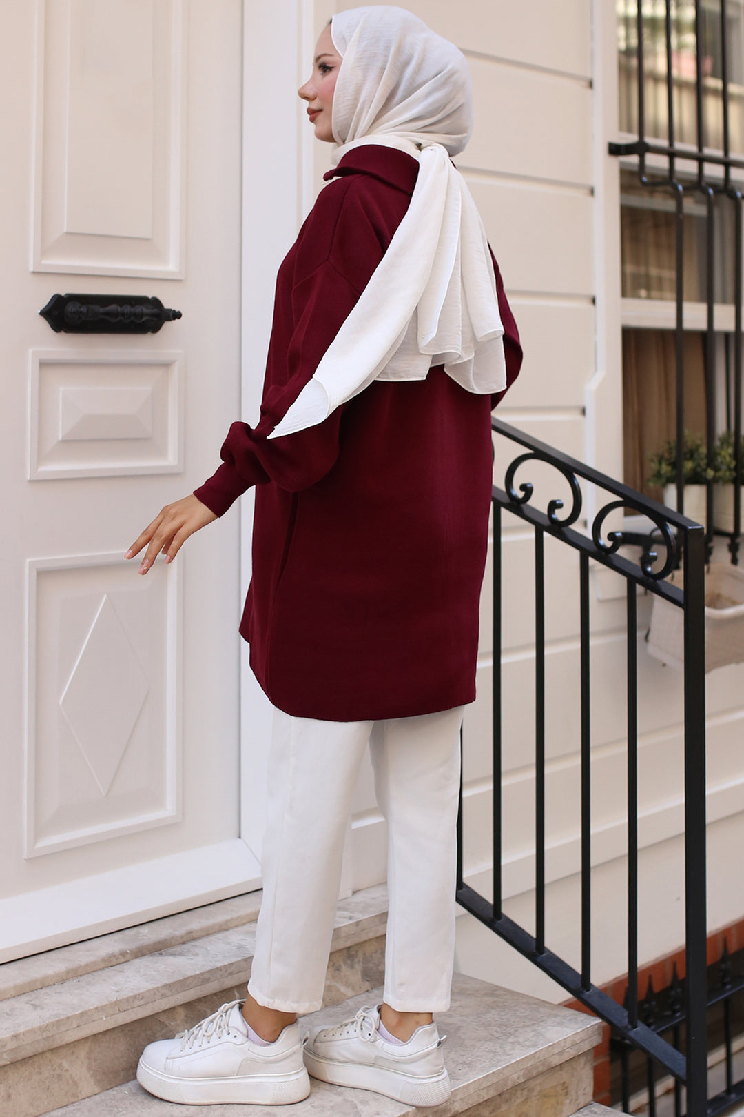 BNG Women 0 Knit Tunic Burgundy - Clermont