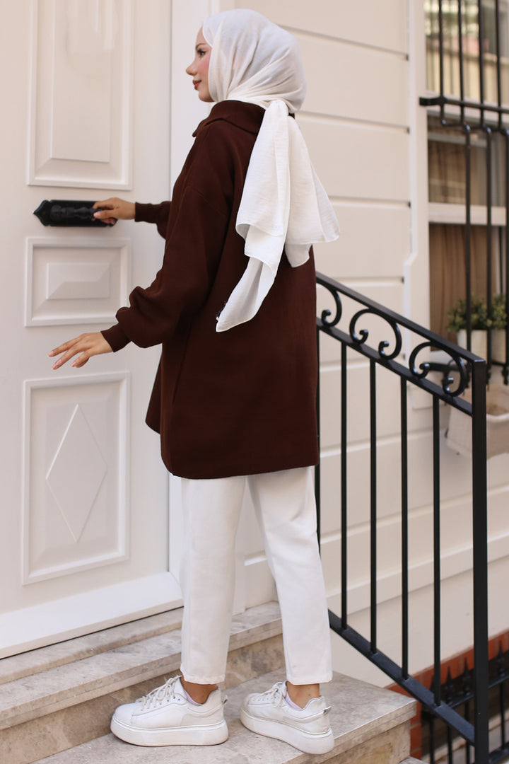 BNG Women 0 Brown Knit Tunic - كليرمونت