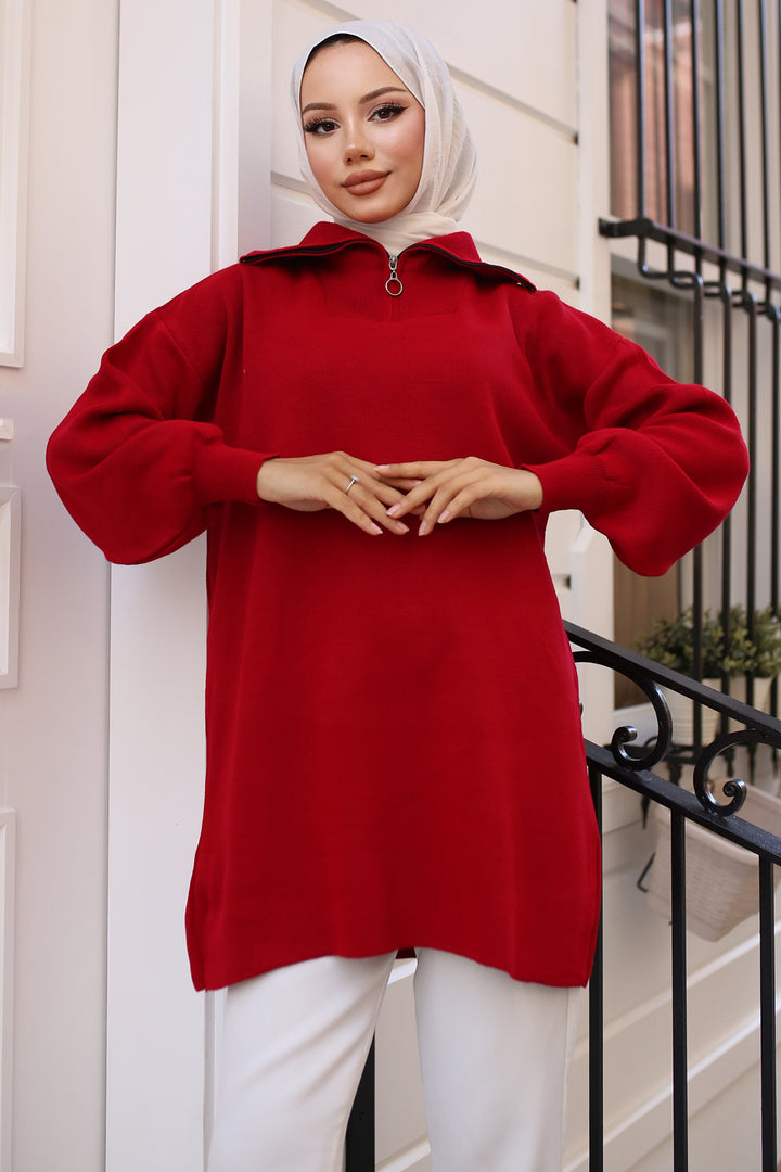 BNG Women 0 Knit Tunic Red - Clermont