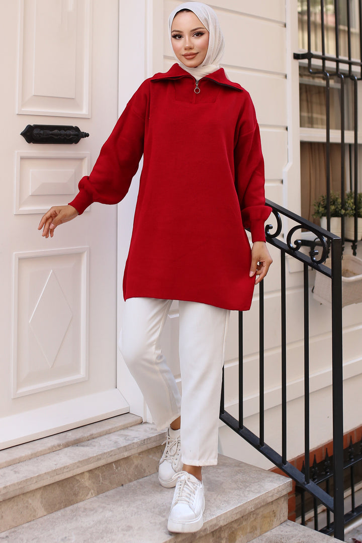 BNG Women 0 Knit Tunic Red - Clermont