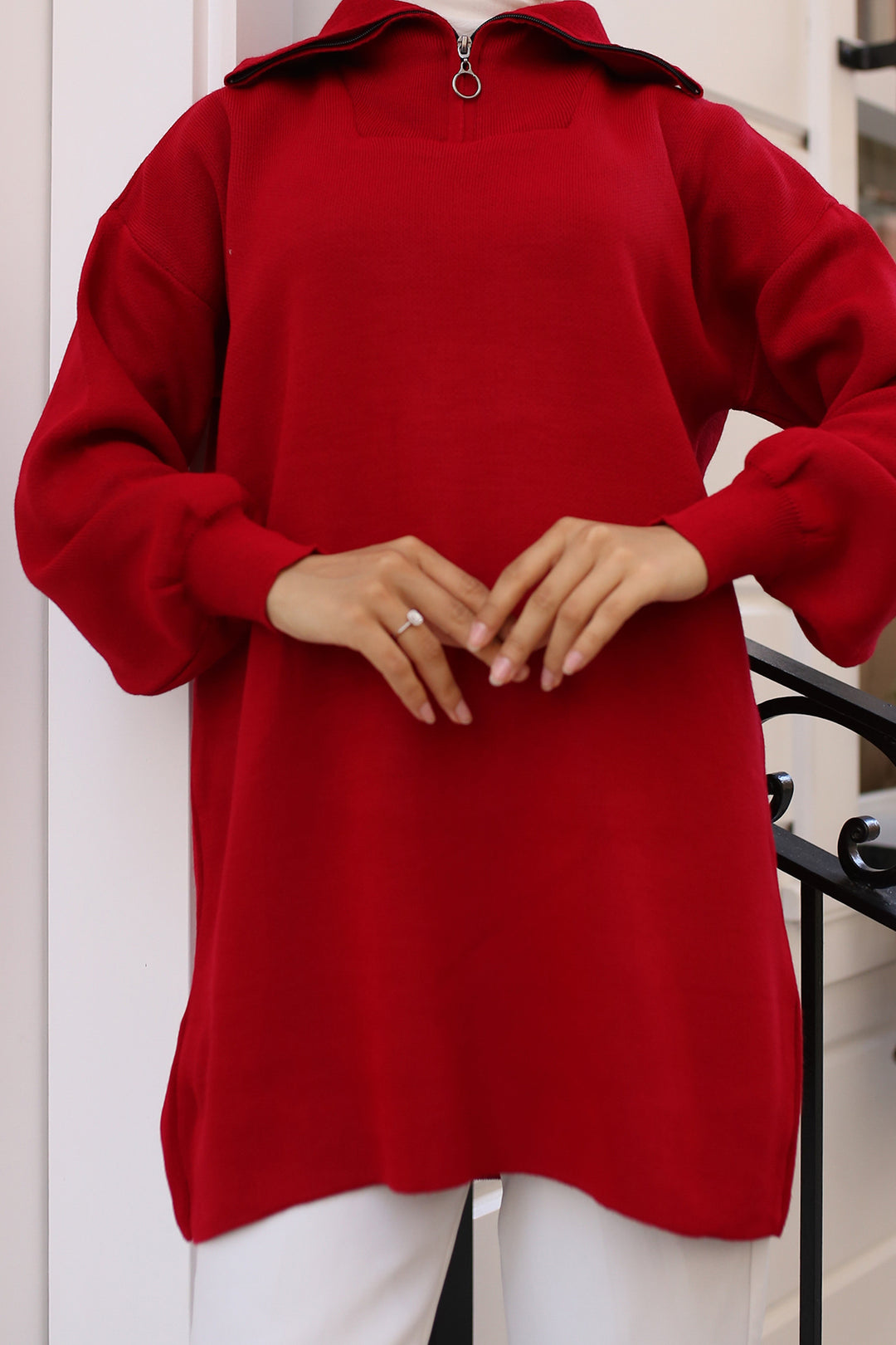 BNG Women 0 Knit Tunic Red - Clermont