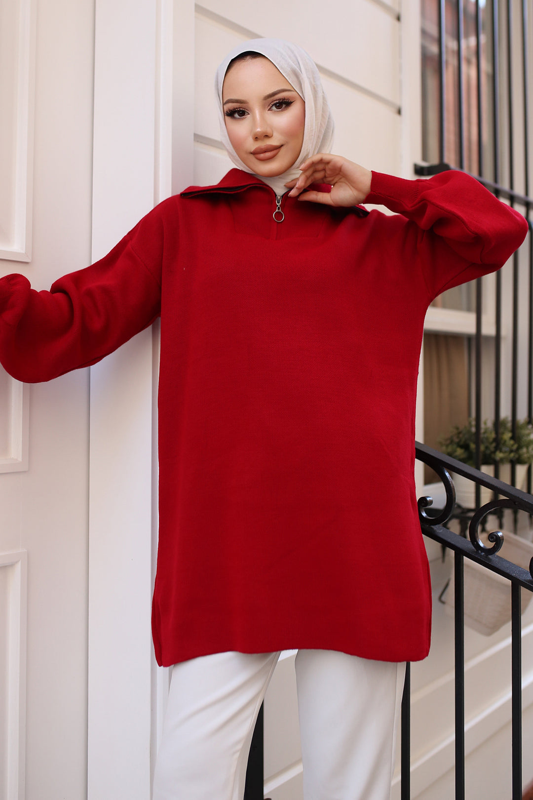 BNG Women 0 Knit Tunic Red - Clermont