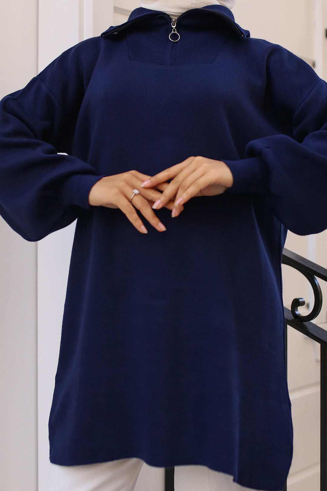 BNG Women 0 Knit Tunic Navy Blue - Clermont