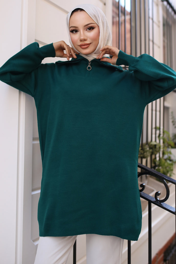 BNG Women 0 Knit Tunic Emerald Green - كليرمون