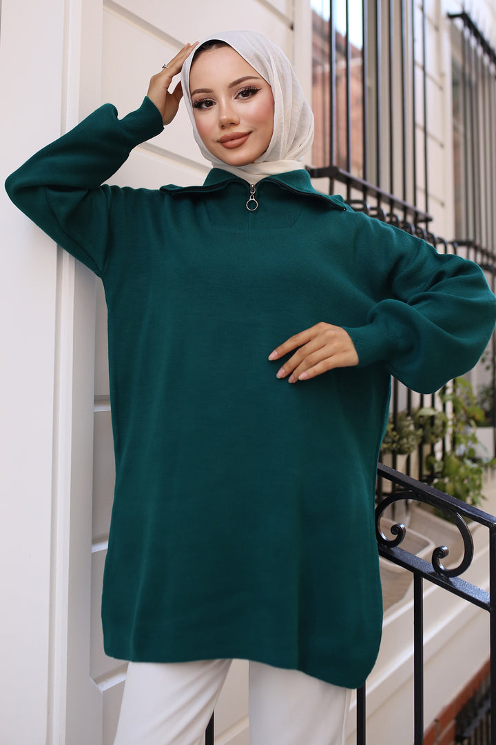 BNG Women 0 Knit Tunic Emerald Green - كليرمون