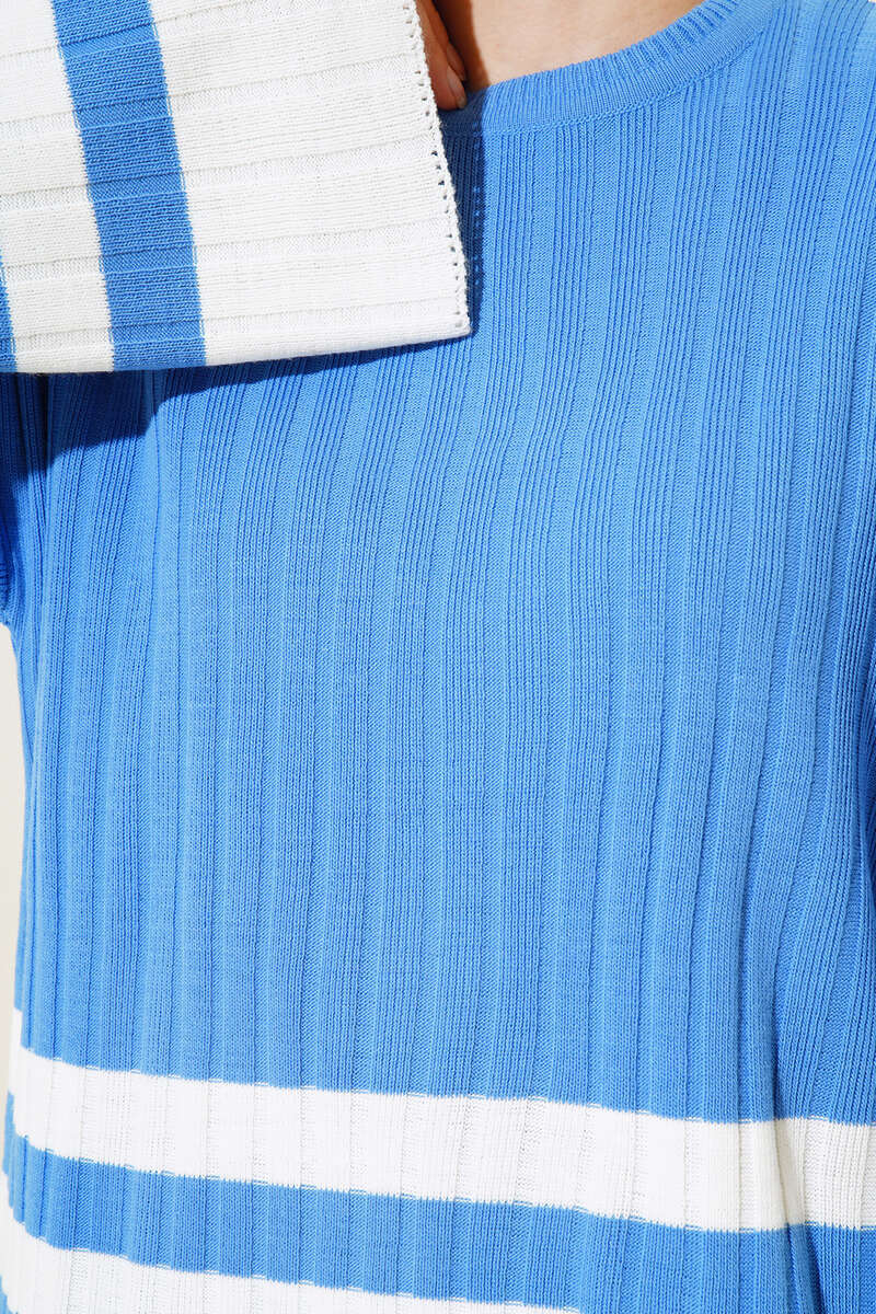 BNG Women Casual Striped Knitwear Set Blue - Clermont