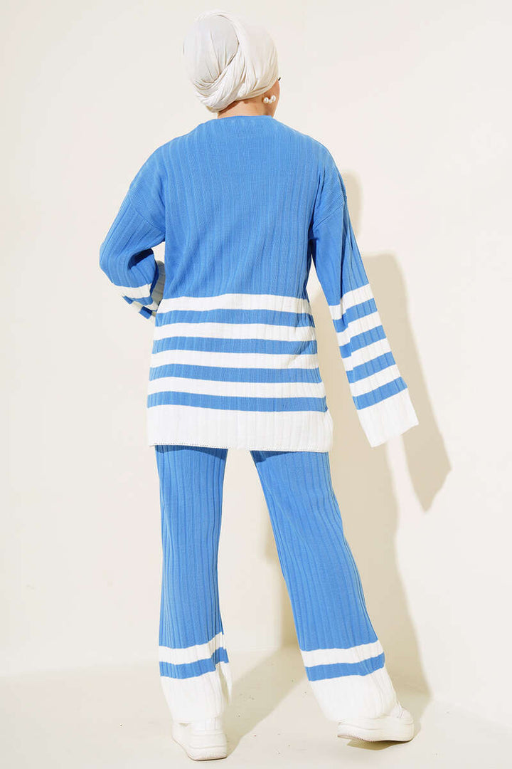 BNG Women Casual Striped Knitwear Set Blue - Clermont