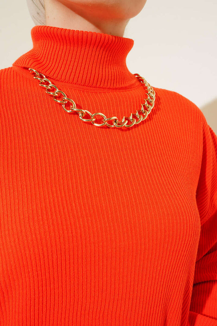 BNG Women Fisherman Collar Necklace Set Orange - Clermont