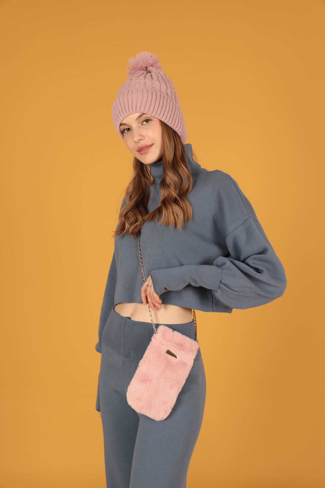 KKT Plush Женский Snap Crossbody Bag -Light -Light Pink - Výronas