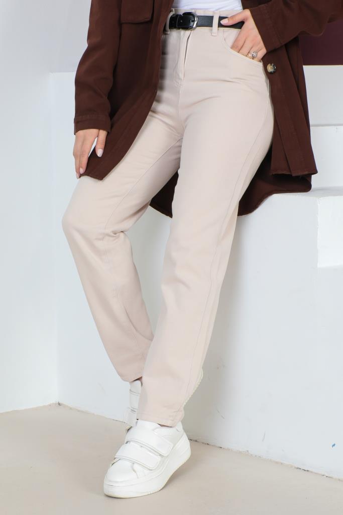 BNG Women Belted Beige Trousers - Clermont