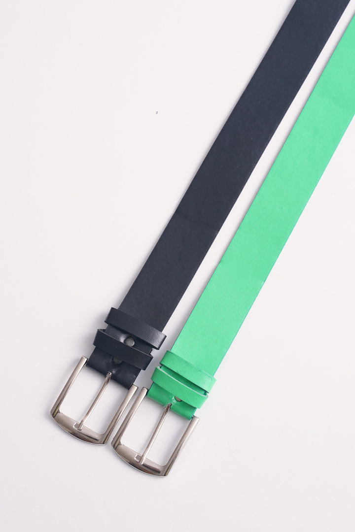 BGD Women Dual Belt - Black - Green - Avondale