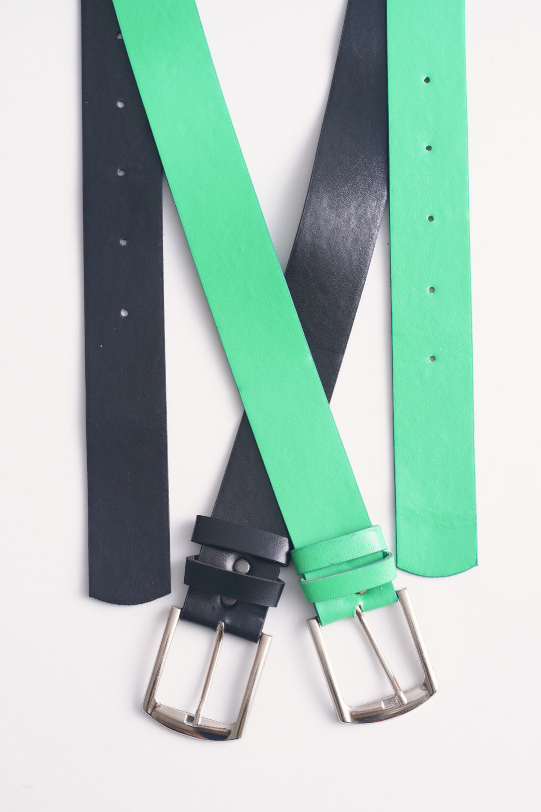 BGD Women Dual Belt - Black - Green - Avondale