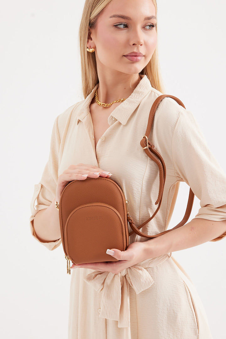 BGD Women Mini Crossbody Shoulder Bag - Tan - Avondale