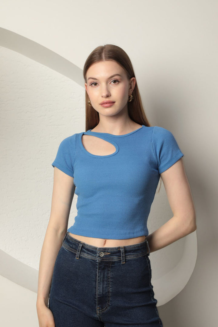 KKT Camisole Drop Neck's Blouse Blouse Blue -Blue - Грир