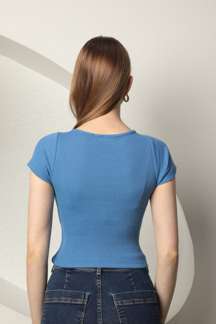 KKT Camisole Drop Neck's Blouse Blouse Blue -Blue - Грир