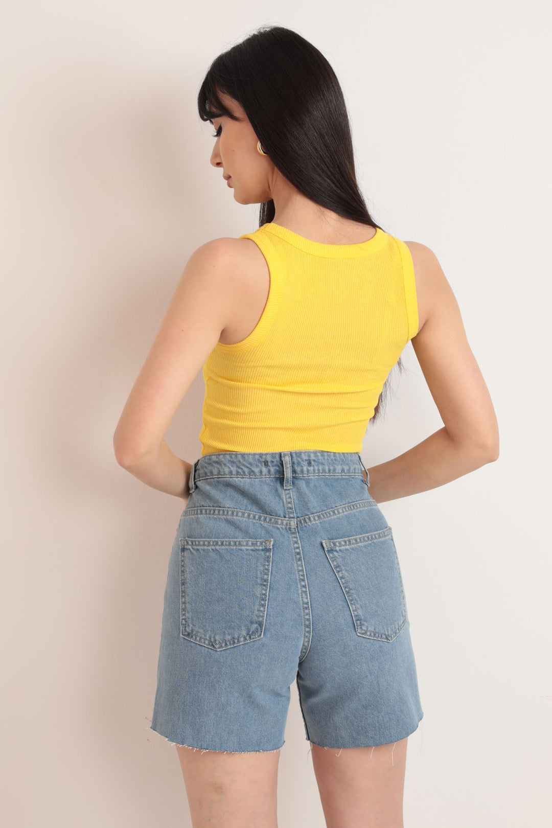 KKT Camisole Fabric Off Written Women's Crop-Yellow - Valdosta