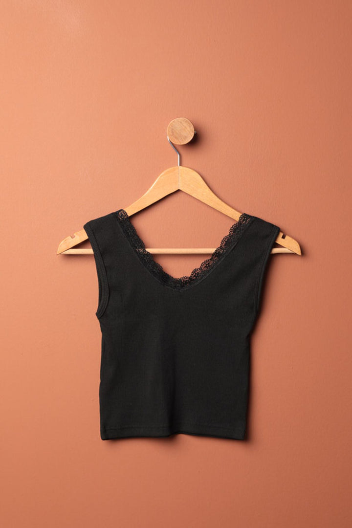 KKT Camisole Fabric Women's Crop-Black - Valdosta