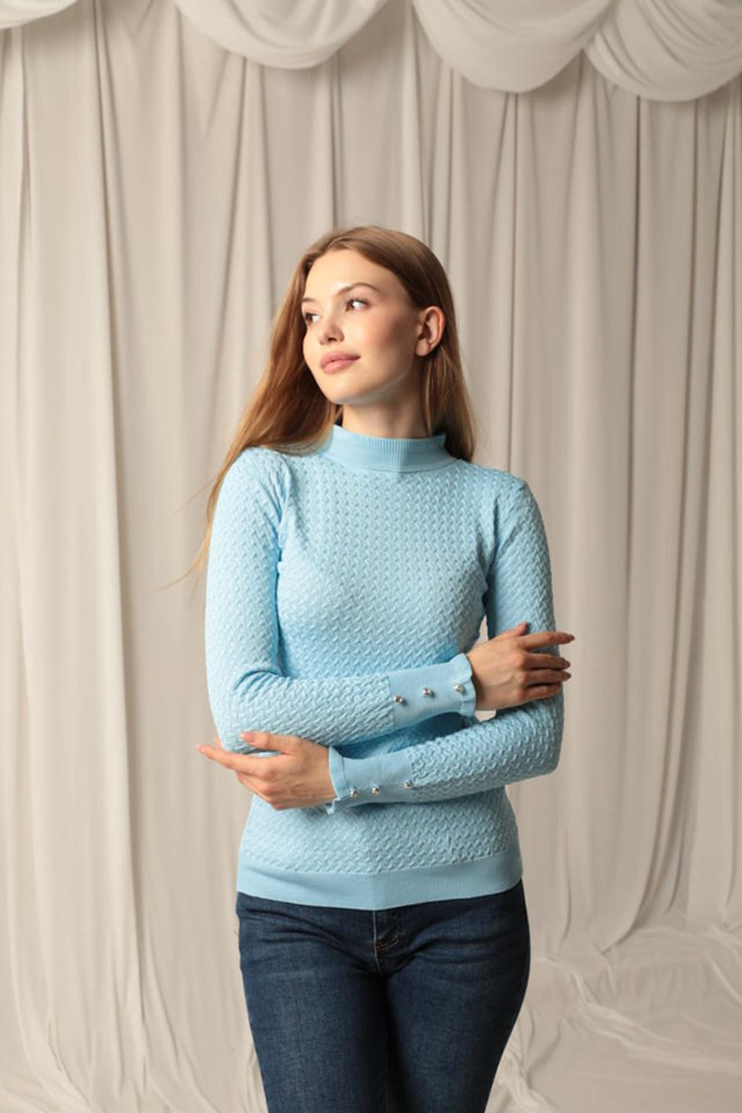 KKT Knitwear Ткань с рисунком на пуговицах женская детская блузка - Saint -Raphaël