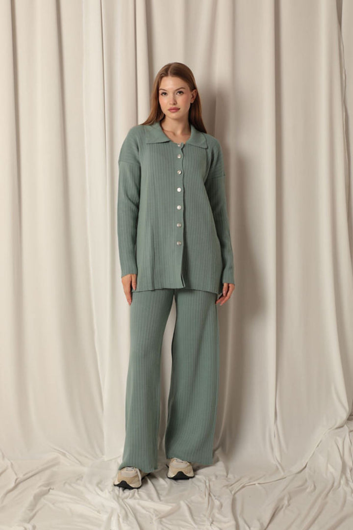 KKT Knitted Fabric Corduroy Women's Mint Suit - Hendersonville