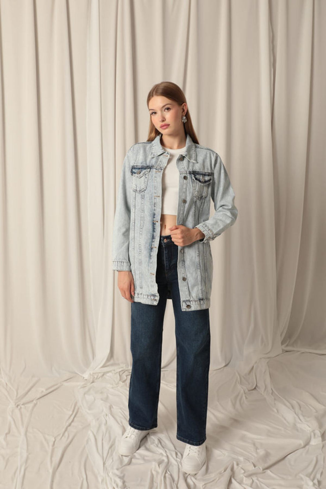 KKT Denim Fabric Women's Light Blue Jeans Jacket - Scunthorpe