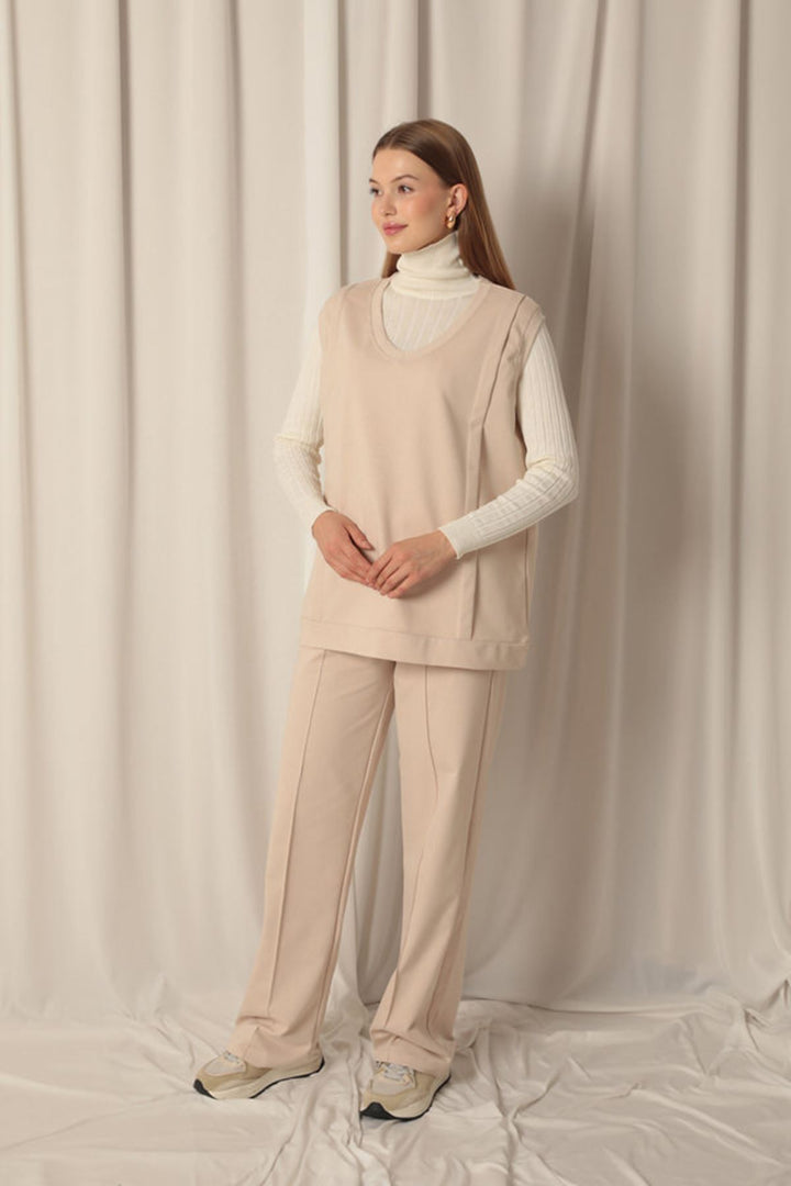 KKT Modal Fabric Women's Beige Suit - Medford