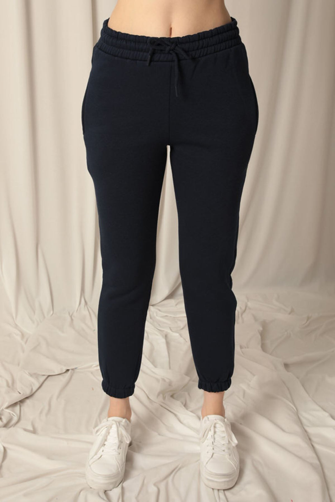 KKT Three Thread Fabric Elastic Waist Women's Navy Blue Tracksuit - Las Palmas