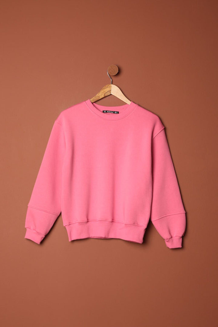 KKT Three Thread Fabric Zero Collar Women's Pink Sweater - St. Cloud