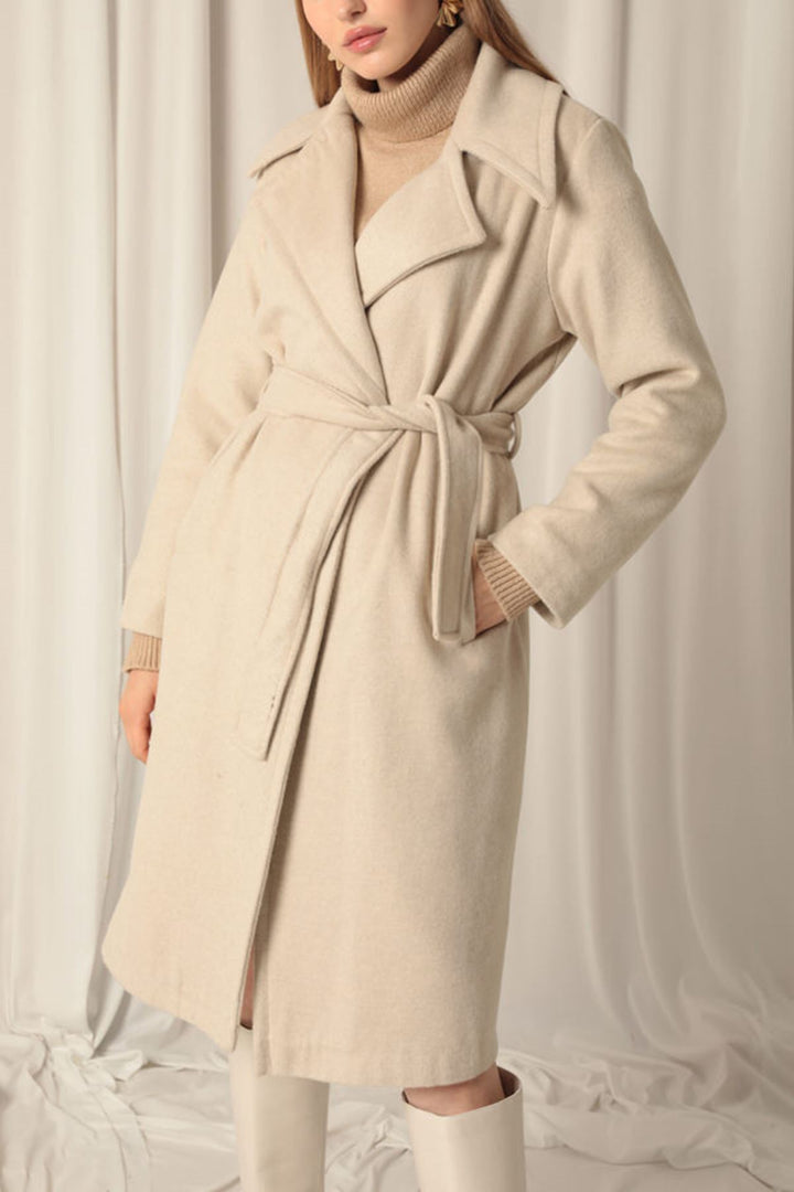 KKT Women's Stone Coat with Cashmere Fabric Lining - Famalicão