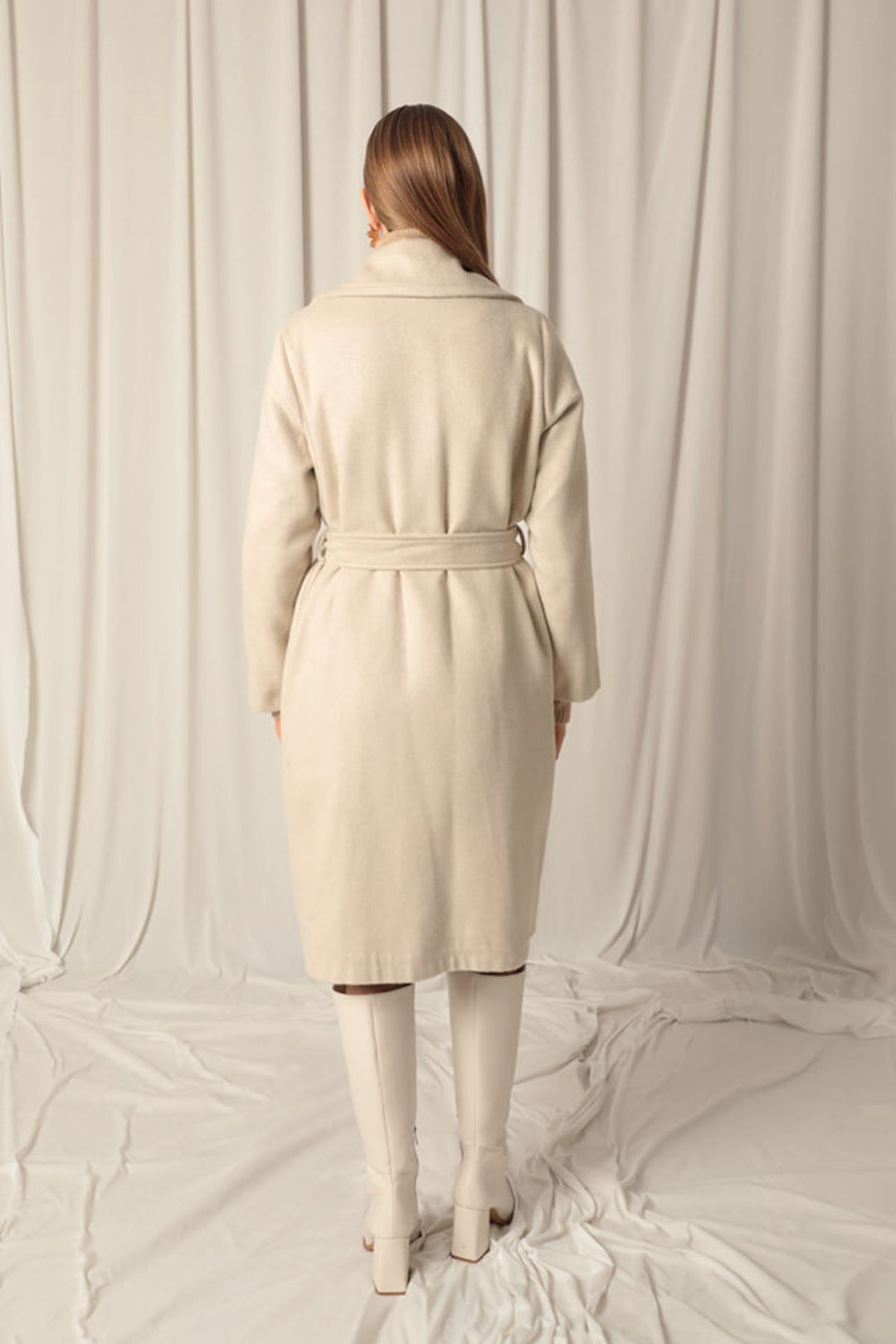 KKT Women's Stone Coat with Cashmere Fabric Lining - Famalicão