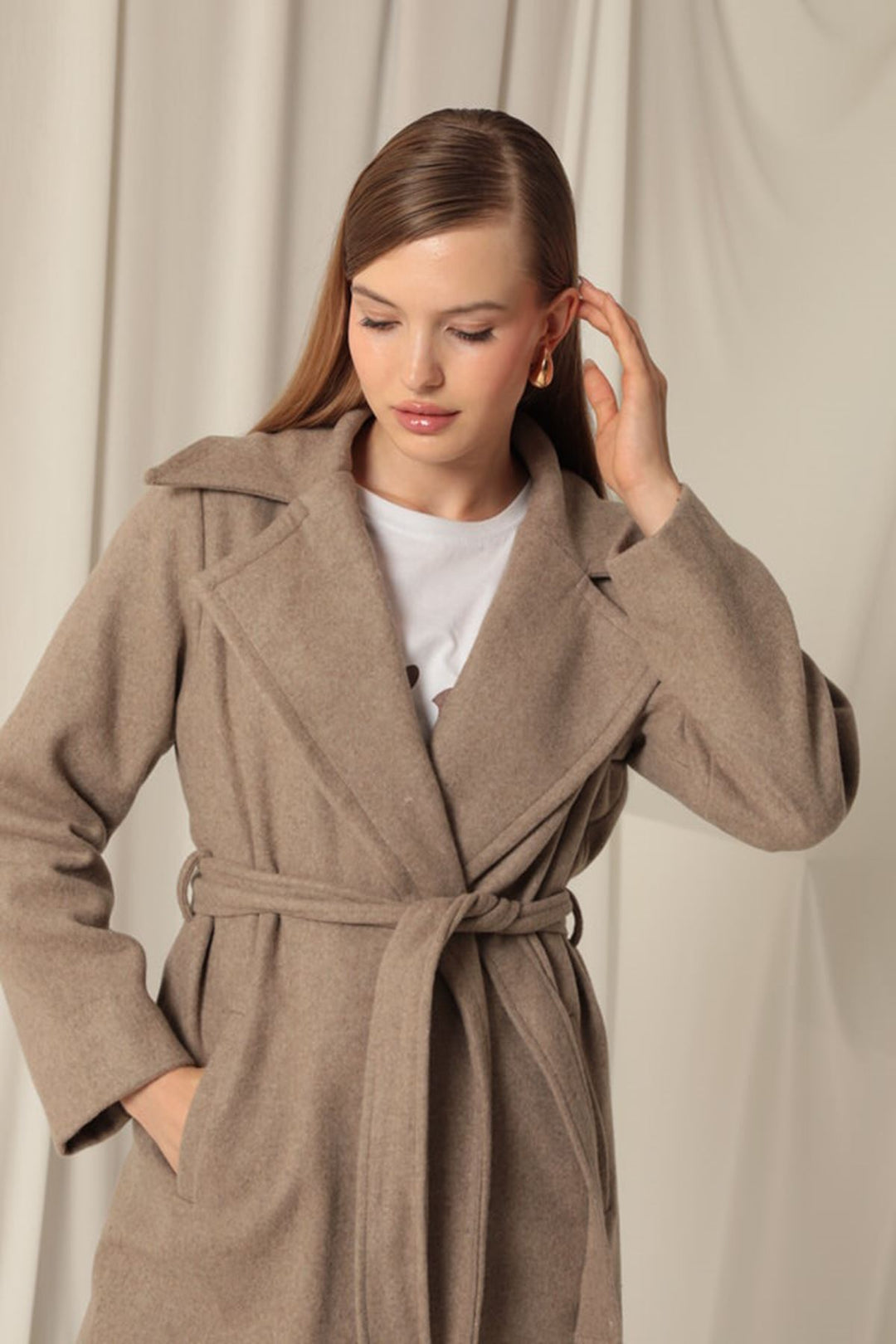 KKT Women's Mink Coat with Cashmere Fabric Lining - Kropyvnytskyi