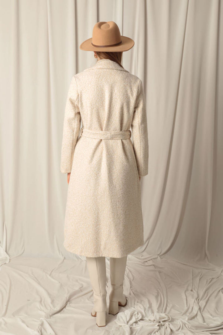 KKT Cashmere Fabric Maxi Length Women's Beige Coat - Svyetlahorsk