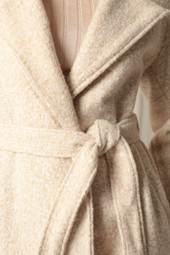 KKT Cashmere Fabric Maxi Length Women's Beige Coat - Svyetlahorsk