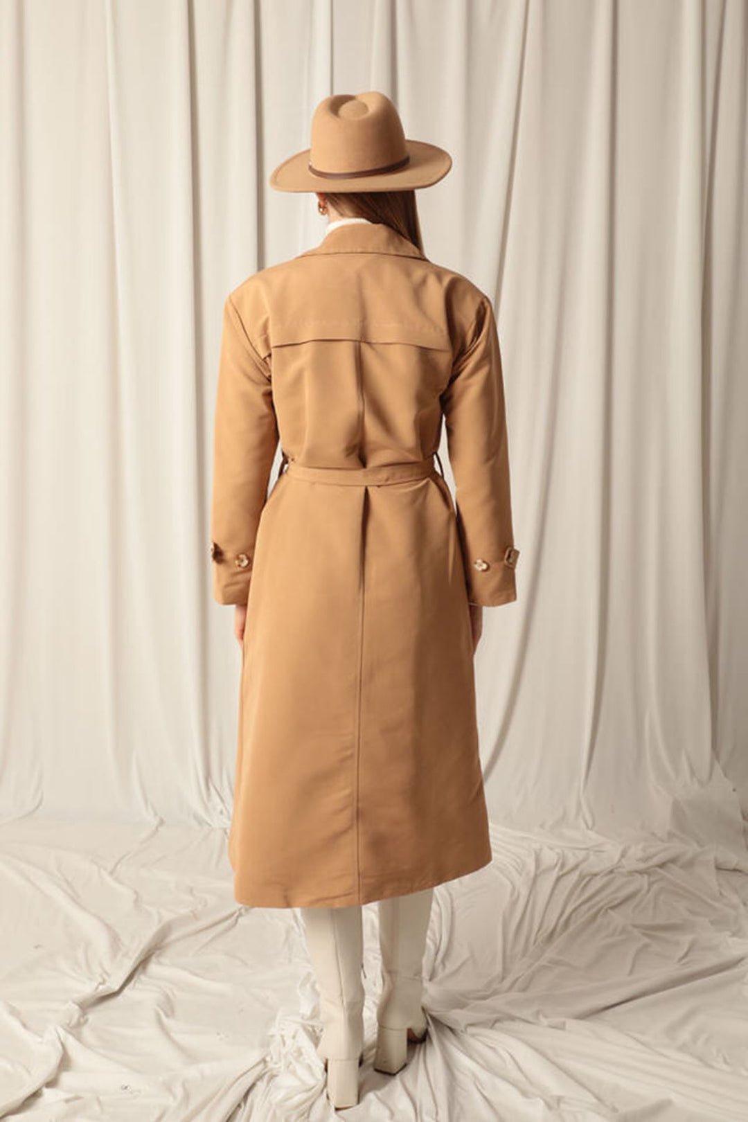 KKT Maxi Length Women's Tan Trench Coat - Hildesheim