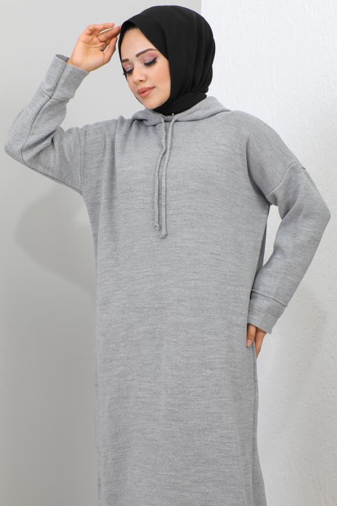 BNG Women Hooded Knit Dress Gray - Clermont