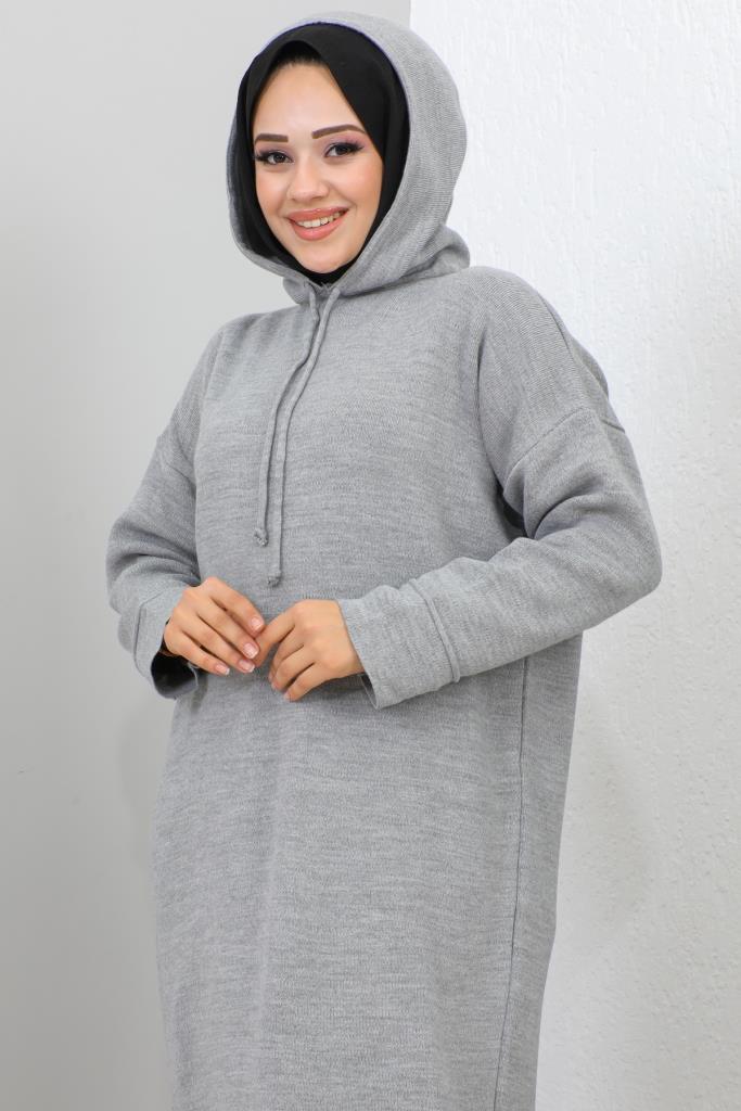 BNG Women Hooded Knit Dress Gray - Clermont