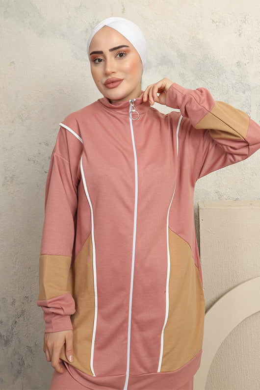 BNG Women Two-Thread Hijab Set Rose Pink - Clermont