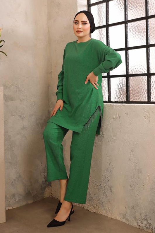 BNG Women Hijab Two-Piece Set Green - Clermont