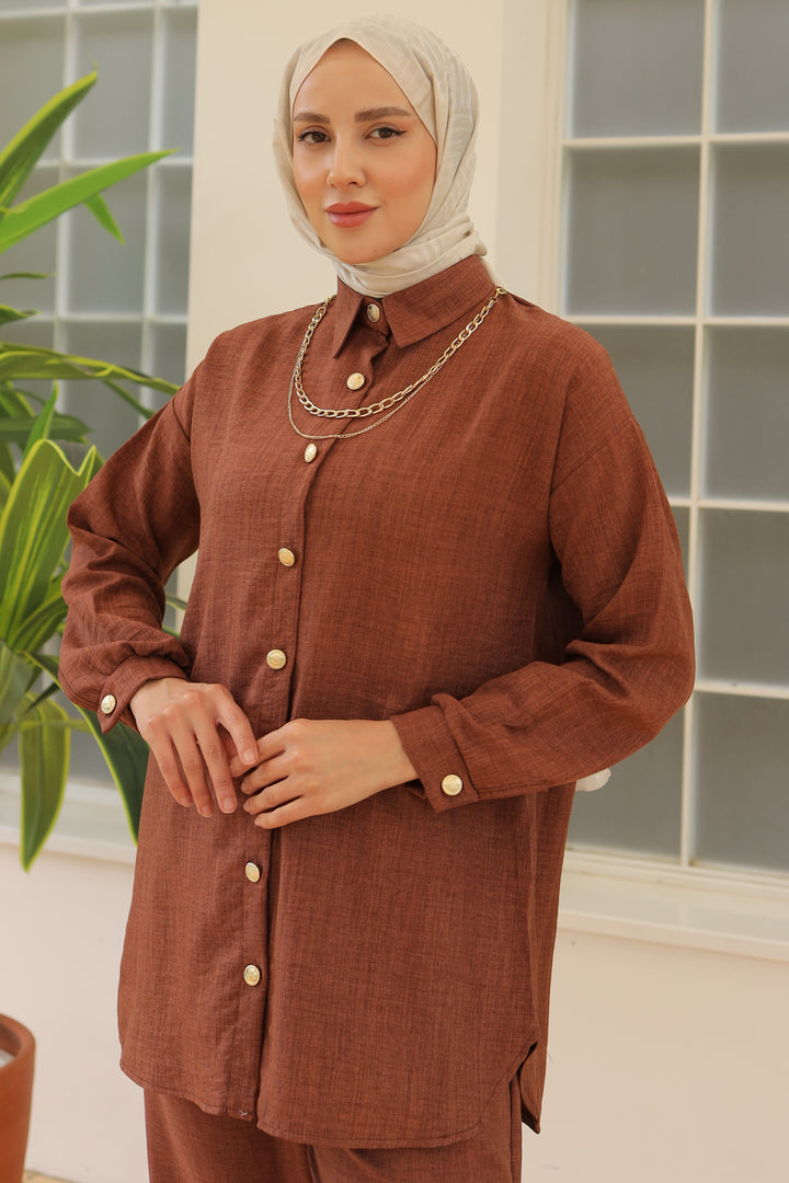 BNG Women Brown Set Set с аксессуарами для деталей кнопок - Clermont