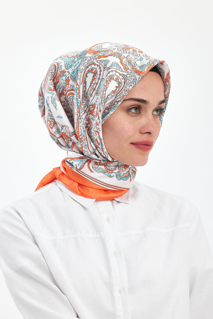 BNG Women Patterned Scarf Orange - Clermont