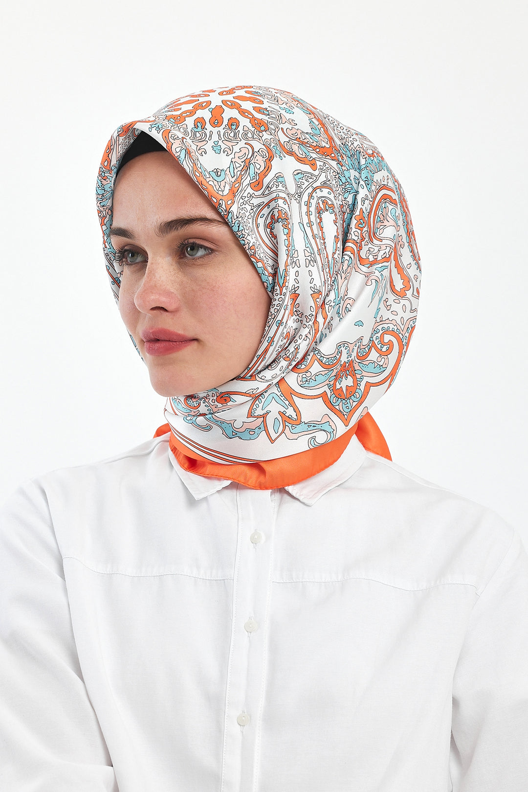 BNG Women Patterned Scarf Orange - Clermont