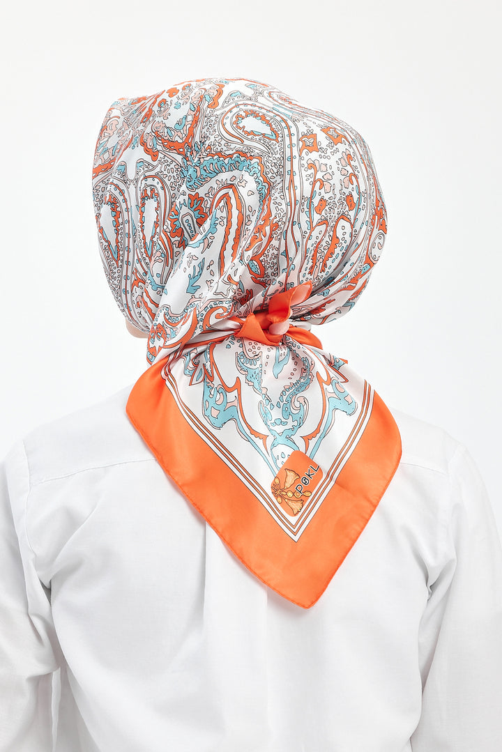 BNG Women Patterned Scarf Orange - Clermont