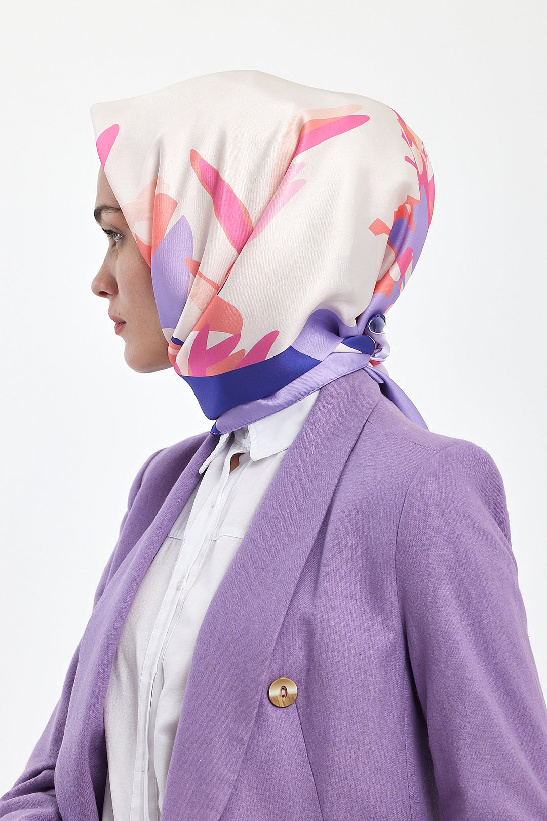 BNG Women Patterned Scarf Lilac - Clermont