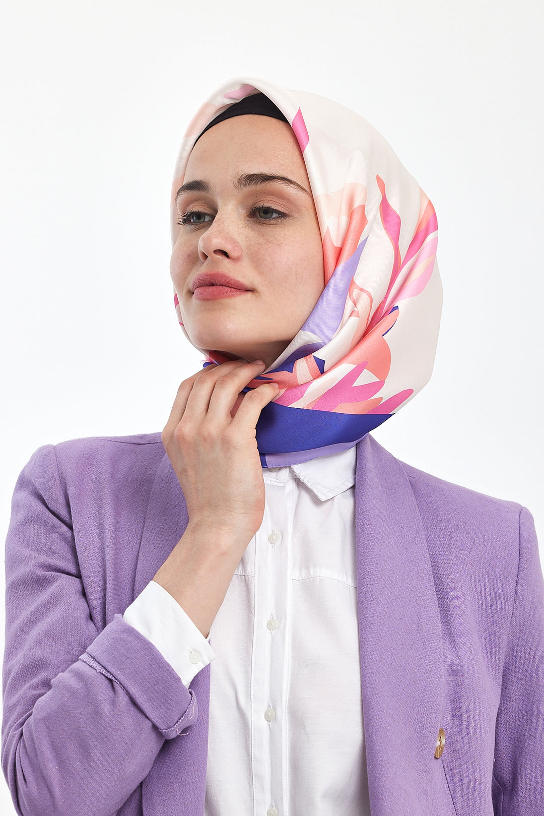 BNG Women Patterned Scarf Lilac - Clermont